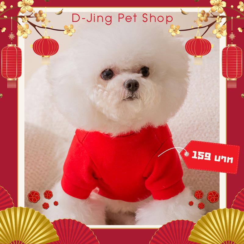 เสื้อน้องหมาแมวน่ารักๆ-ใส่ตรุษจีนน่ารักๆ-ค่ะ-หรือใส่ปกติได้หมดจ้า