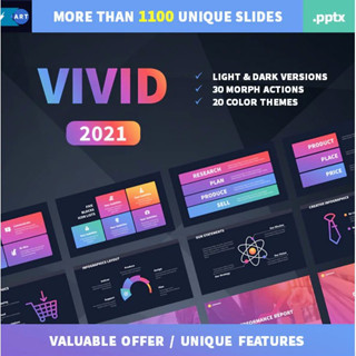 VIVID Professional PowerPoint Presentation Template Premium Slide Free Update | Koleksi Template PowerPoint