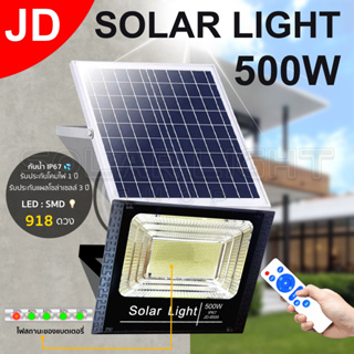สินค้า [ โค้ด ABC49Q ลดสูงสุด 30.- ] JDไฟโซล่าเซล แสงสีเหลือง 75w 150w 200w 400w solar light ไฟสปอตไลท์ ใช้พลังงานแสงอาทิตย์ พร