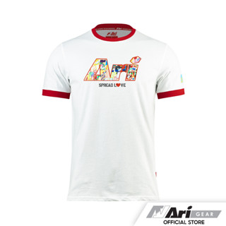 ARI SPREAD LOVE LIFESTYLE TEE - WHITE/RED เสื้อยืด อาริ สเปรด เลิฟ สีขาวแดง