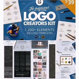 [ AI/PSD ] The Professional Logo Template Creators Kit Bundle Collection Free Updates