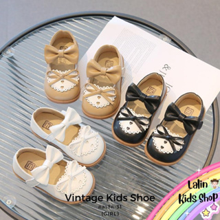 พร้อมส่ง รองเท้าหนังเด็ก รองเท้าเด็ก หนัง PU ✨💕คลาสสิค-31 (Girl) สำหรับน้อง 1.5-6 ขวบ V2211 [ NEW พร้อมส่งในไทย ]