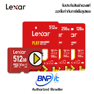 Lexar PLAY microSDXC™ UHS-I Card read speeds of up to 150MB/s Warranty 5 Years (เมมโมรี่ ไม่โครเอสดีการ์ด)
