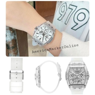 นาฬิกา Guess/ Guess white And Silver-Tone Multifunction Watch