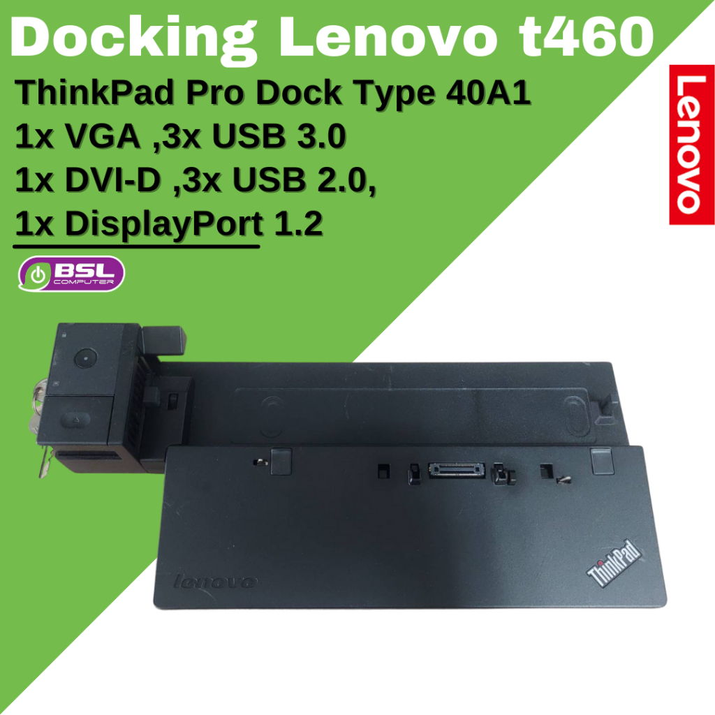 Docking Lenovo T460 พร้อมใช้งาน รองรับ laptop Lenovo หลายรุ่น ThinkPad Pro  Dock Type 40A1 used Docking | Shopee Thailand