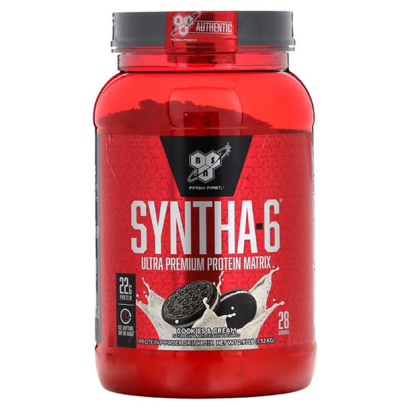 BSN, Syntha-6, Ultra Premium Protein Matrix, คุกกี้แอนด์ครีม, 2.91 ...