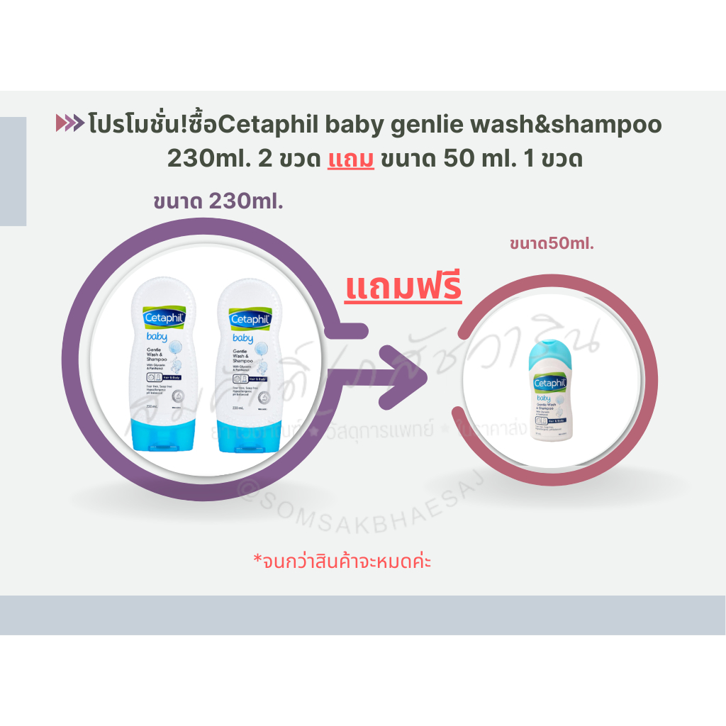 ภาพหน้าปกสินค้าCetaphil Baby Gentle Wash&Shampoo 230 Ml. เซตาฟิล เบบี้ อาบและสระผม (2x230ml) จากร้าน ounjaisupercheap บน Shopee