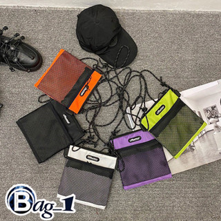 bag_1(BAG1782) กระเป๋าผ้าสะพายข้างหน้ามีช่องตาข่ายoffbetterเวอร์ชั่นเกาหลี