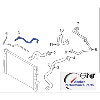 Engine Coolant Recovery Tank Hose Genuine Volvo S60 V60 S80 V70 - 31261523