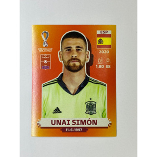 สติ๊กเกอร์สะสม Unai Simon ฟุตบอลโลก Worldcup 2022 Spain Espana ของสะสมทีมฟุตบอล สเปน