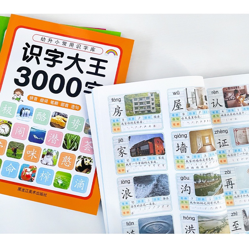 set-4-เล่ม-หนังสือภาษาจีน-3000-คำ-พร้อมสอนพินอิน-ลำดับขีด-รูปภาพ-เข้าใจง่าย-คำศัพท์ประมาณ-hsk1-4