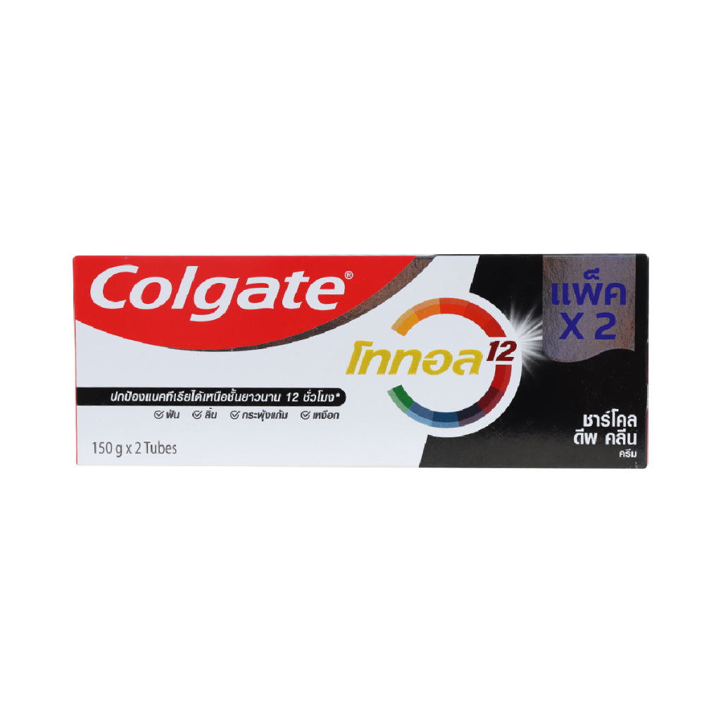 colgate-ยาสีฟัน-สูตรโททอล-ชาร์โคล-ดีพ-คลีน-150-กรัม-แพ็คคู่-zwg