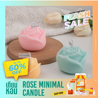 เทียน Rose minimal Candle ขนาดเล็ก สไตล์คิ้วๆ สินค้าพร้อมส่งจากไทย