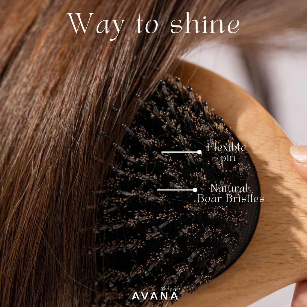 avana-premium-boar-bristle-brush-หวีขนหมูป่า-ผมเงางาม-นุ่มเด้ง-ในพริบตา