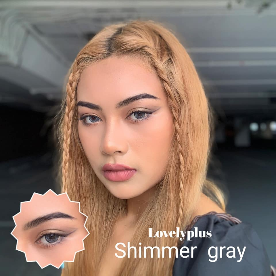 เลนส์ฝอ-สวยคม-lovely-คอนเเทคเลนส์-shimmer-gray