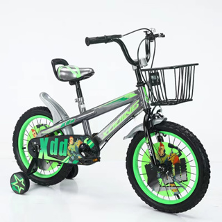 สินค้า จักรยานเด็ก16นิ้ว รุ่นK25 เหล็ก ยางเติมลม มีตะกร้า แถมล้อข้าง แถมกระดิ่ง เหมาะกับเด็ก 3-7 ขวบ
