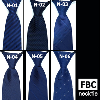 เนคไทสำเร็จรูปสีน้ำเงิน 10 แบบ ไม่ต้องผูก แบบซิป Men Zipper Tie Lazy Ties Fashion (FBC BRAND)ทันสมัย เรียบหรู มีสไตล์