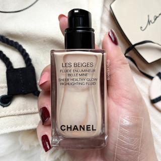 แท้ทั้งร้าน !! แบ่งขายไฮไลท์ผิวโกลว์ตัวใหม่ CHANEL LES BEIGES SHEER HEALTHY GLOW HIGHLIGHTING FLUID