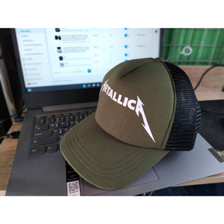 หมวกแก๊ป ตาขาย cap Metallica HIPHOP  งานปรับขนาดได้ 57-60cm ส่งจากไทย งานไทย พร้อมส่ง