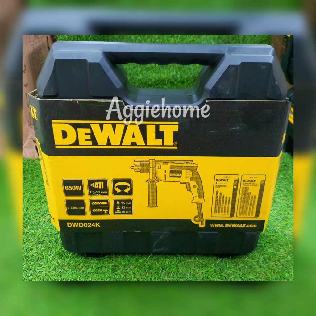 dewalt-สว่านกระแทก-13-มม-รุ่น-dwd024k-650-วัตต์-เจาะปูน-เจาะไม้-เจาะเหล็ก-สว่าน-สว่านกระแทก