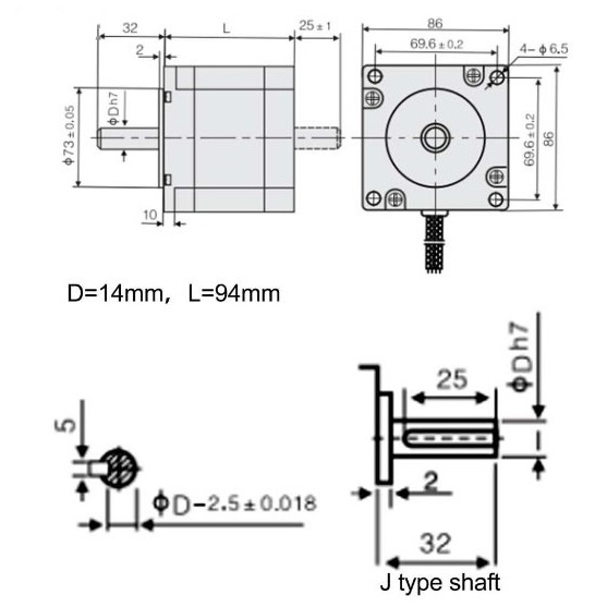 Nema 34 Stepper Motor 86 Stepping 6Nm. 2 Phase 4A CNC 3D Printer iTeams ...