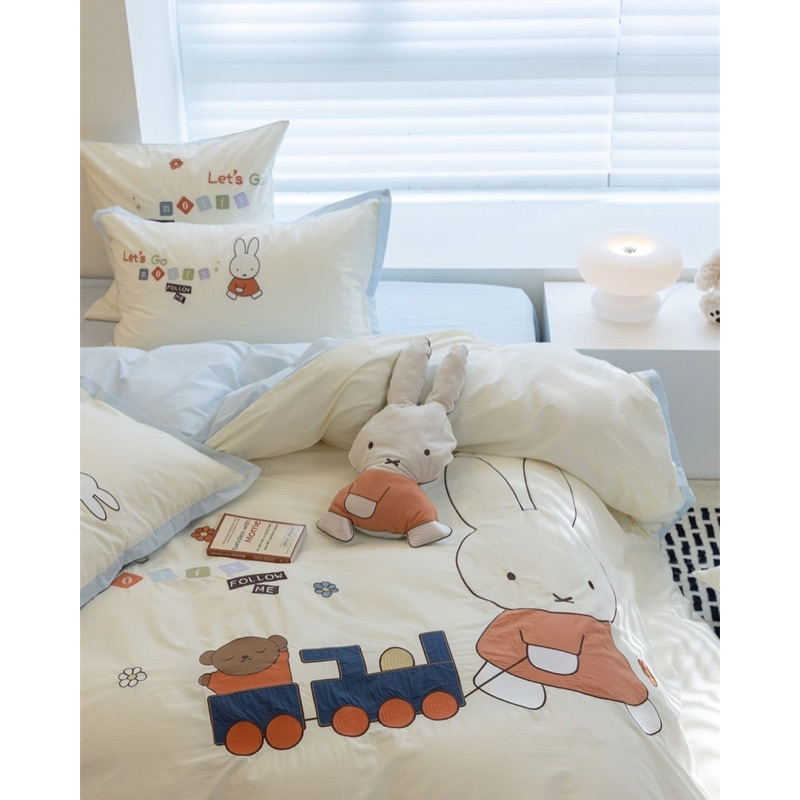 เก็บโค้ดหน้าร้าน-pre-order-ชุดเครื่องนอน-ผ้าปูที่นอนลายกระต่าย-miffy-แถมตุ๊กตา-0996