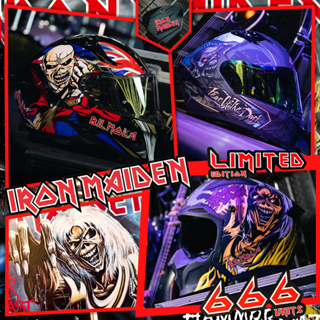 *พร้อมส่ง* หมวกกันน็อค Bilmola  Iron maiden  Limited Edition ครบรอบ 40 ปี วงดนตรีชื่อดัง แถม Pick ลาย Iron maiden