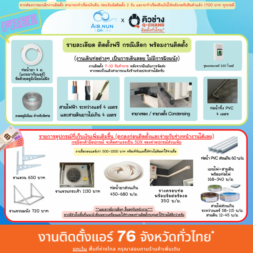 ส่งฟรี-แอร์แขวน-haier-gale-cool-hcfu-แอร์แขวนไฮเออร์-ประหยัดไฟเบอร์-5-รับประกัน-5-ปี-ราคาส่งช่าง-เฉพาะเครื่อง