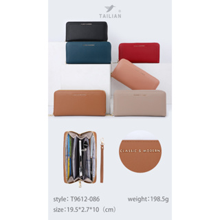 SALE กระเป๋าสตางค์ผู้หญิง์ใบยาว  classic&modern ใส่บัตร โทรศัพท์ สําหรับผู้หญิ 9612-086