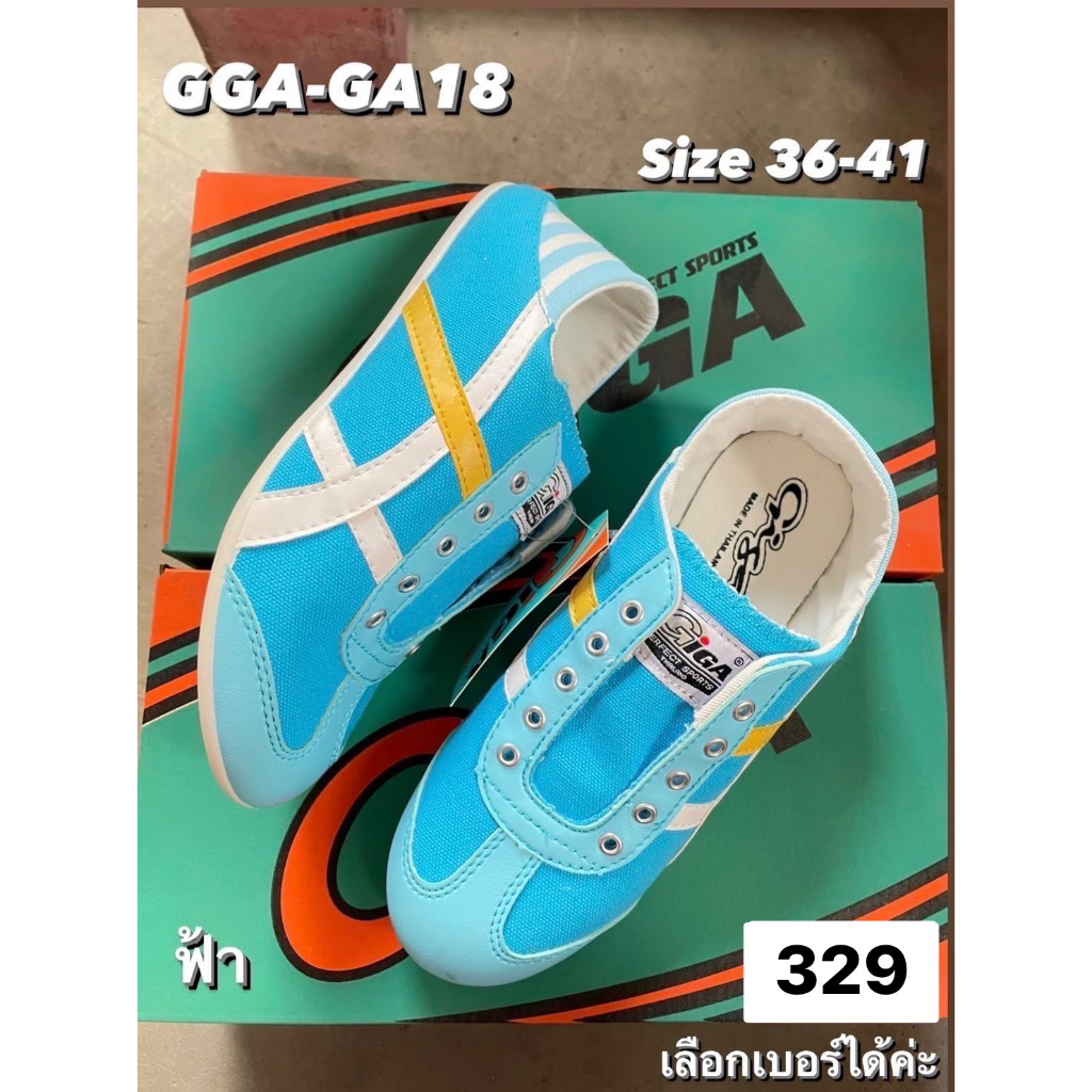 รองเท้าผ้าใบแบบไม่ผูกเชือก-แบบสวม-แบบผ้า-แบรนด์แท้-ga-18ไซส์-36-41-การันตีแบรนด์แท้-งานพร้อมกล่อง