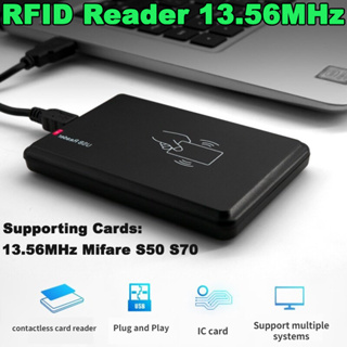 เครื่องอ่านบัตร RFID Reader USB Port IC 13.56MHz Mifare S50 S70 Contactless Card Support Window Linux
