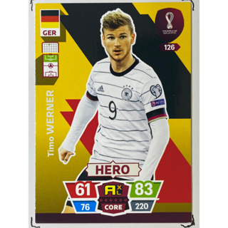 Timo Werner การ์ดนักฟุตบอล ฟุตบอลโลก Worldcup 2022 การ์ดสะสม Germany การ์ดนักเตะ เยอรมัน เยอรมนี