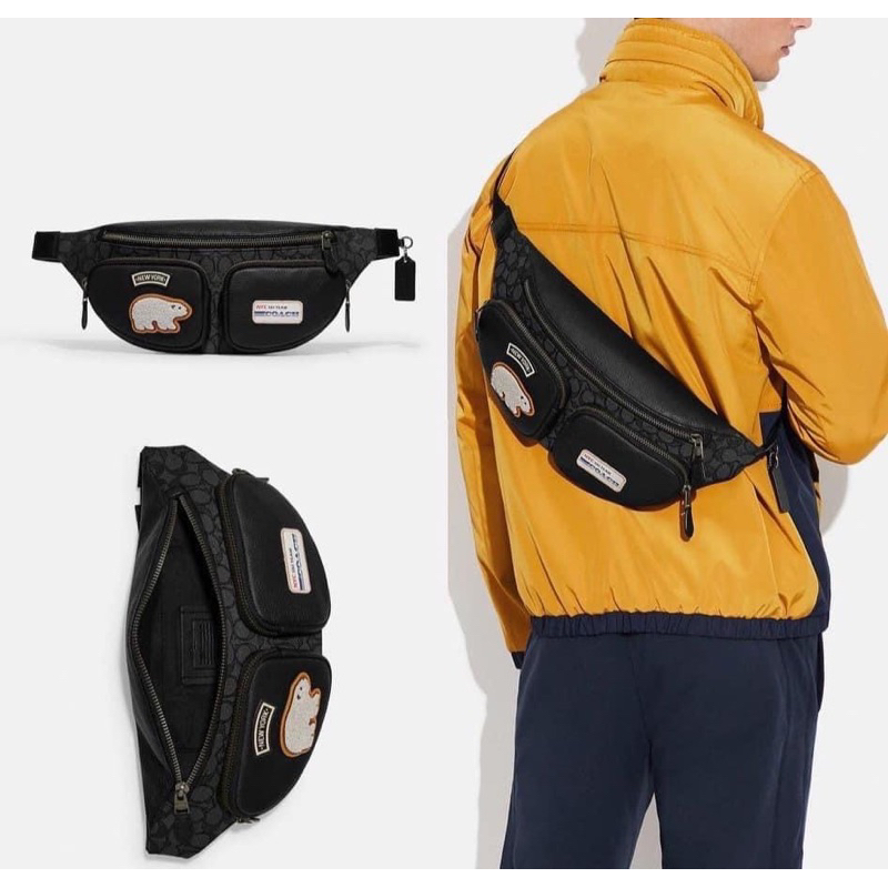 สด-ผ่อน-คาดอก-คาดเอว-sprint-belt-bag-in-signature-jacquard-with-ski-patches