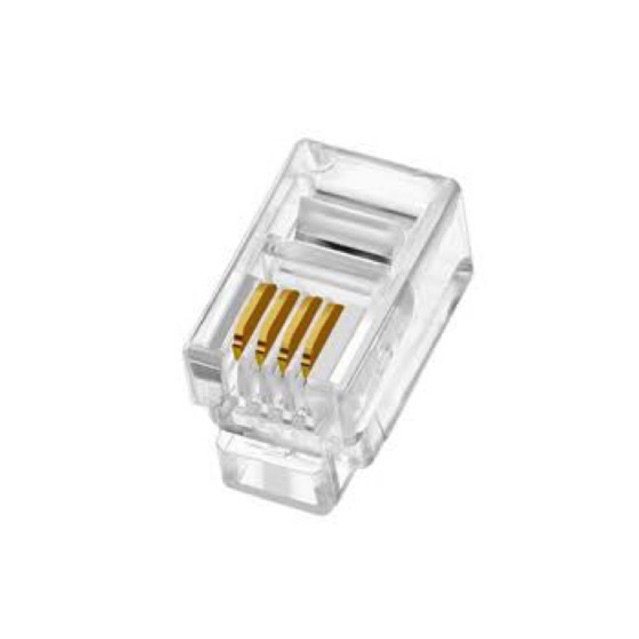 RJ10, RJ9 , RJ22 4P4C SOCKET 4Pin หัวเล็ก สำหรับเข้าหัวสายสัญญาณ 4call ...