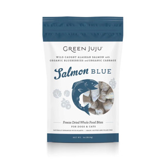 ขนมสุนัข Green Juju Freeze Dried Whole Food Bites For Dogs &amp; Cats สูตร Salmon Blue ขนาด 85 g