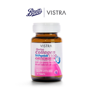 Vistra Marine Collagen 1300Mg 14S   วิสทร้า มารีนคอลลาเจน 1300มล. 14เม็ด