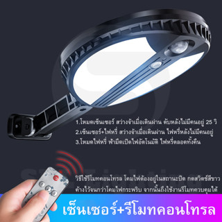 โคมไฟโซล่าเซลล์ทรงกลม Solar lights ไฟสปอตไลท์ ควบคุมด้วยรีโมทคอนโทรล กันน้ำ ไฟ Solar Cell ไฟสวน  ใช้พลังงานแสงอาทิตย์