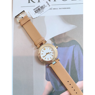 นาฬิกาข้อมือผู้หญิง TBW9002 (สายหนัง สีน้ำตาล หน้าปัดขาว ขอบทอง)