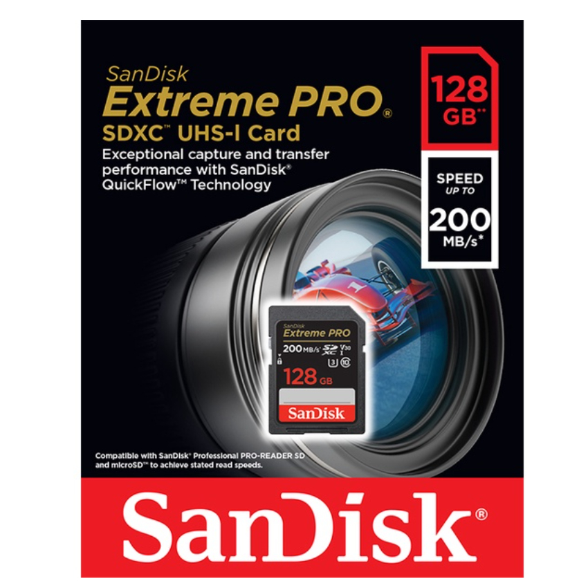 ภาพหน้าปกสินค้าSanDisk 128GB Extreme PRO SDXC R200/W90 จากร้าน legendshopeemall บน Shopee