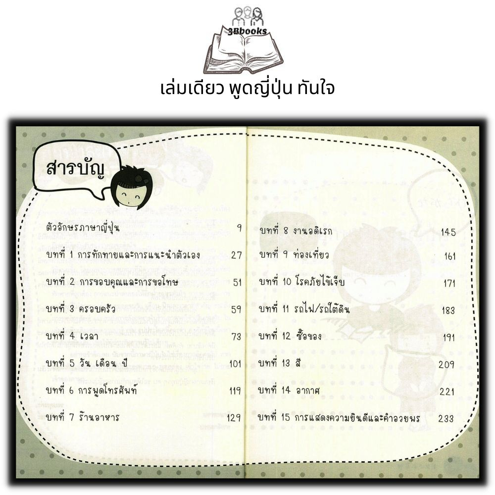 หนังสือ-เล่มเดียวพูดญี่ปุ่นทันใจ-ภาษาญี่ปุ่น-การใช้ภาษาญี่ปุ่น-คำศัพท์ญี่ปุ่น-การออกเสียง