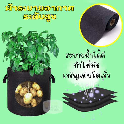 non-woven-bag-กระถางผ้า-สีดำ-กระถางผ้าปลูกต้นไม้-ถุงปลูกต้นไม้-กระถางต้นไม้