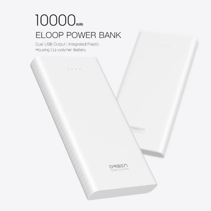 ภาพหน้าปกสินค้าEloop E41 Power Bank ความจุ 10000mAh USB 2 พอร์ต จ่ายไฟ 2.1A จากร้าน hahahagadget บน Shopee