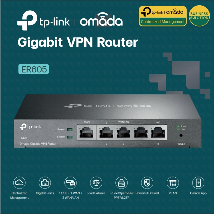 TP-LINK ER605 (TL-R605) Omada Gigabit VPN Router | Shopee Thailand