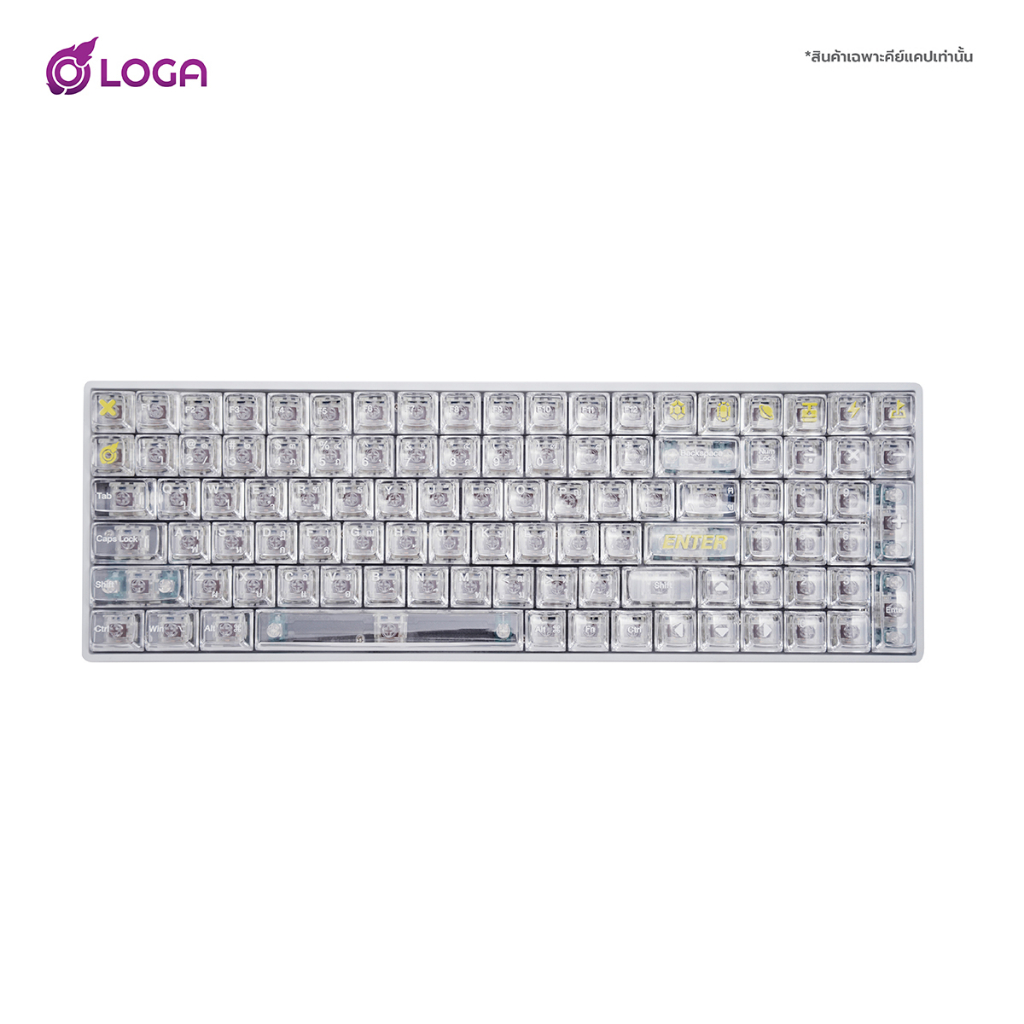 loga-crystal-series-132-keys-clear-keycap-set-eng-th