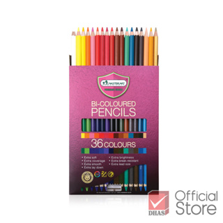 Master Art สีไม้ ดินสอสีไม้ 2 หัว 36 สี รุ่นใหม่ จำนวน 1 กล่อง