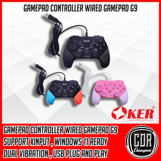 จอย OKER JOY USB G9 แบบสาย GAMEPAD Joystick จอยเกมส์ (มีสามสี) รองรับหลายระบบ (ของแท้ประกันศูนย์ 6 เดือน)