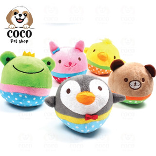 cocopet_shop 🌈ของเล่นสัตว์เลี้ยง ตุ๊กตารูปสัตว์น่ารักผ้ากำมะยี่ Squeaker Toys Animal ของเล่นสำหรับสุนัขนุ่มนิ่ม