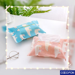 #CC37 Tissue case / bag กระเป๋าใส่ทิชชู่ ผ้าลินิน ผ้าฝ้าย