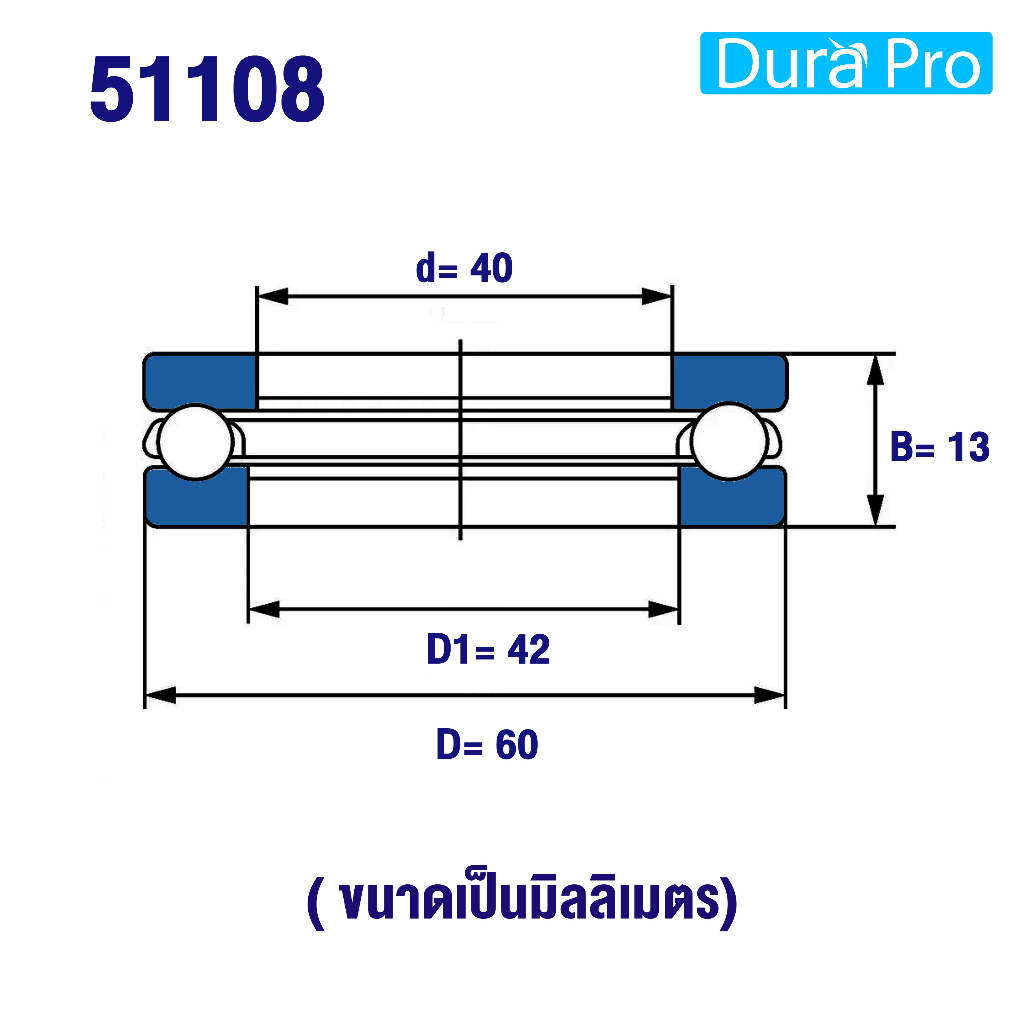 51106-51107-51108-51109-51110-51111-sbc-ตลับลูกปืนกันรุนเม็ดกลม-อะไหล่เครื่องฉีดน้ำแรงดันสูง-thrust-ball-bearings