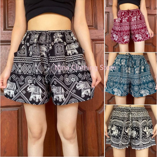 ภาพขนาดย่อของภาพหน้าปกสินค้าElephant pants Thai pants Shorts กางเกงขาสั้น กางเกงลายช้าง มีหลายลายให้เลือก จากร้าน ninarcp บน Shopee ภาพที่ 1
